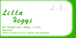 lilla hegyi business card